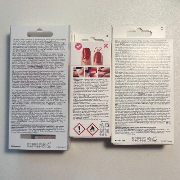 NEW Kiss Jelly Fantasy & imPRESS Press On Nails, Bundle of 3 (Medium Length) - Picture 2 of 8